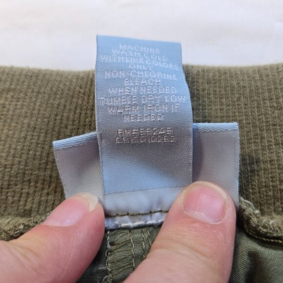 Liz & Me Womens 5X Olive Green Cargo Capri Pants Elastic Waistband Pockets - Picture 15 of 15